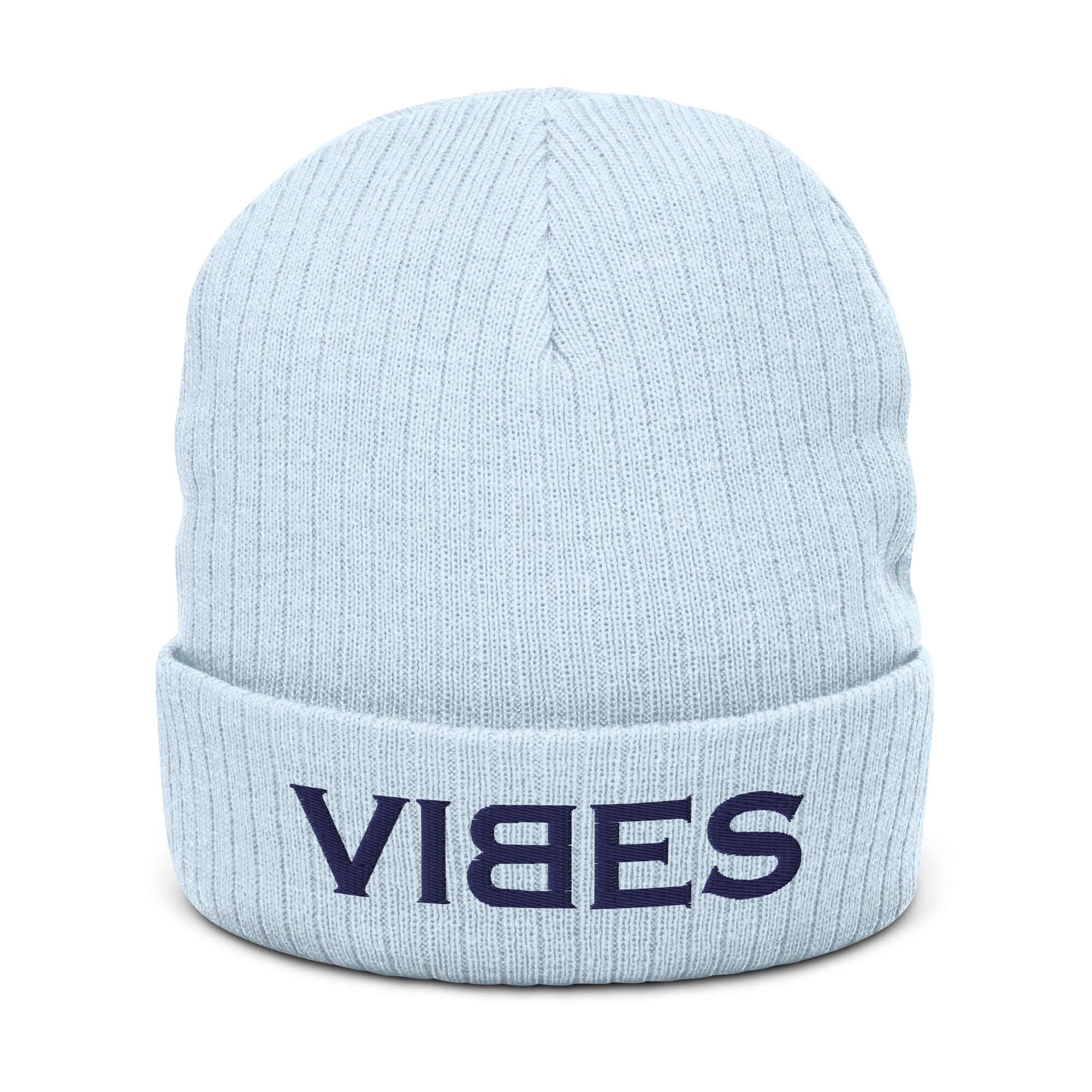 VIBES Beanie - Strickmütze Unisex (Blau/Blau) - Time Of Vibes
