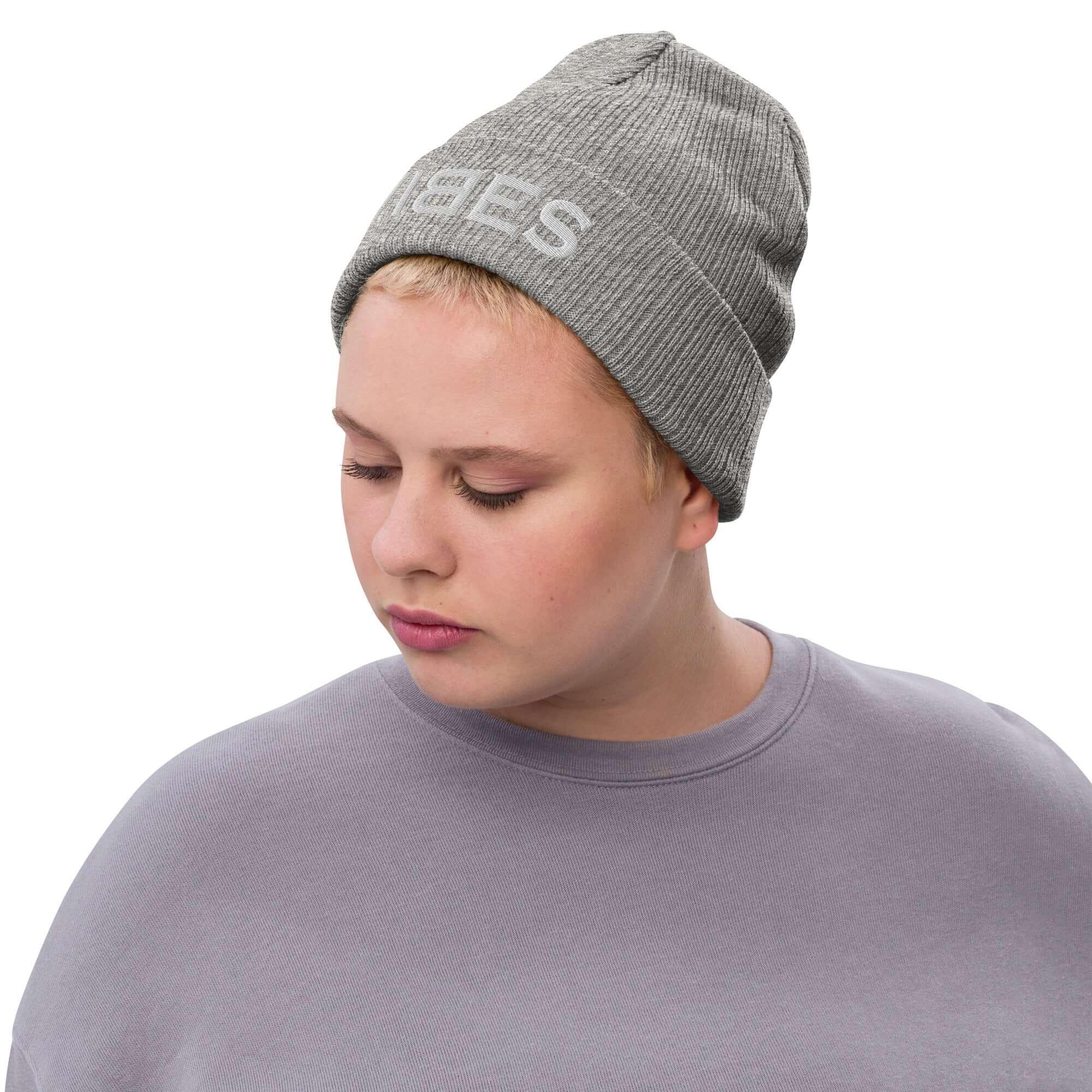 VIBES Beanie - Strickmütze Unisex (Grau/Grau) - Time Of Vibes