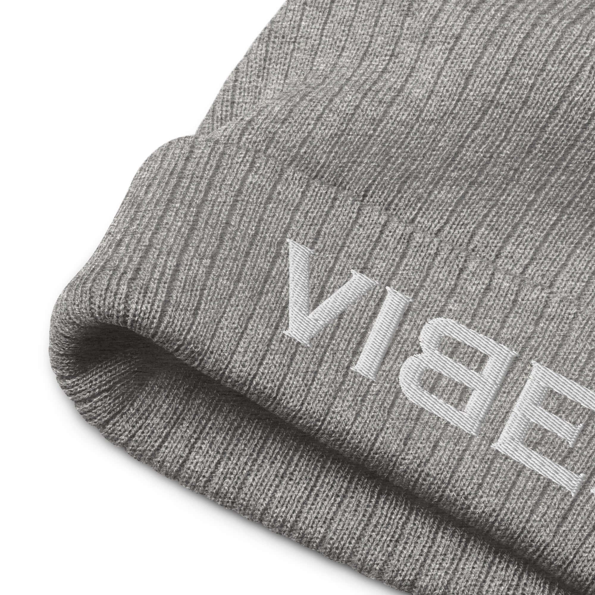VIBES Beanie - Strickmütze Unisex (Grau/Grau) - Time Of Vibes