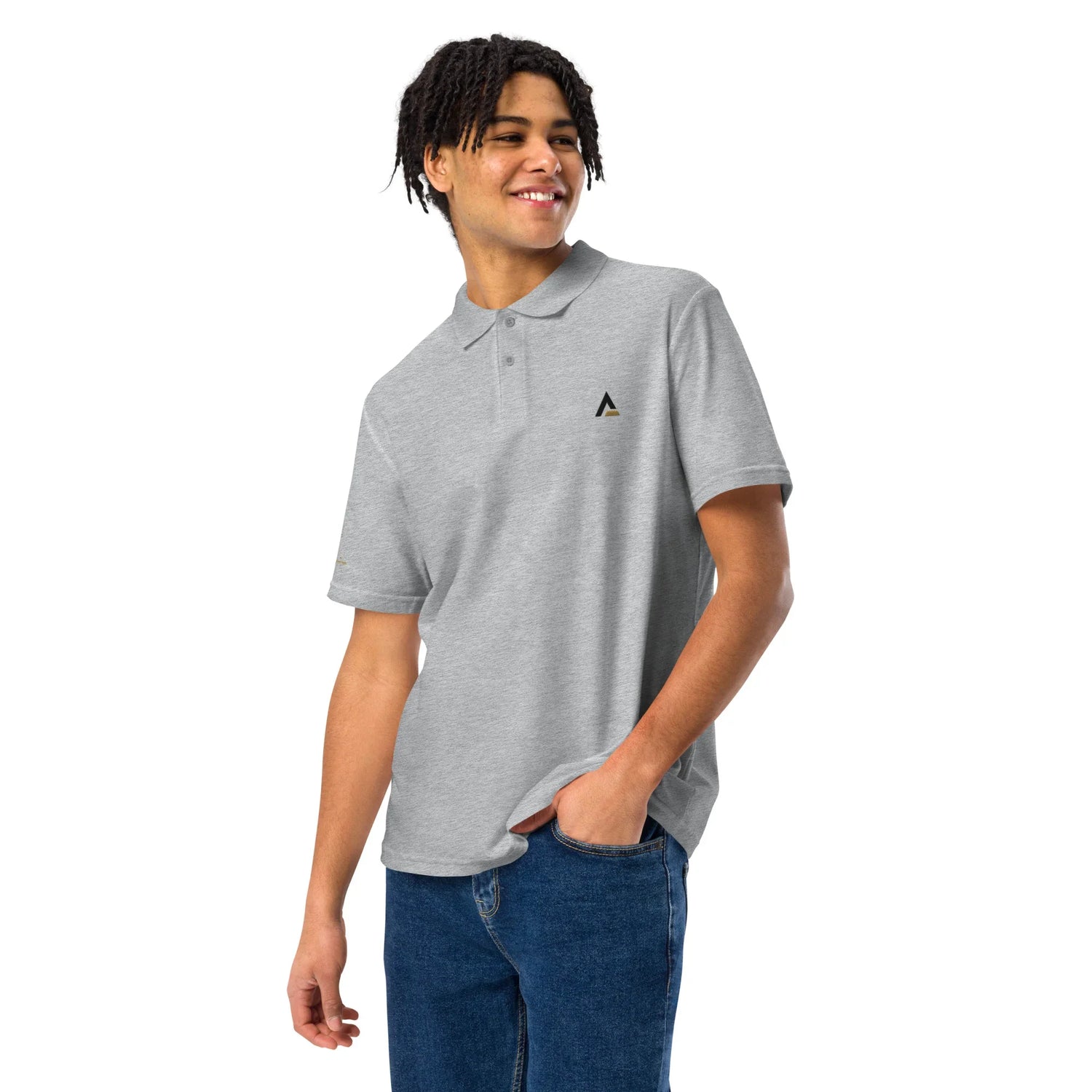 Unisex Piqué-Poloshirt (Grau) - Time Of Vibes