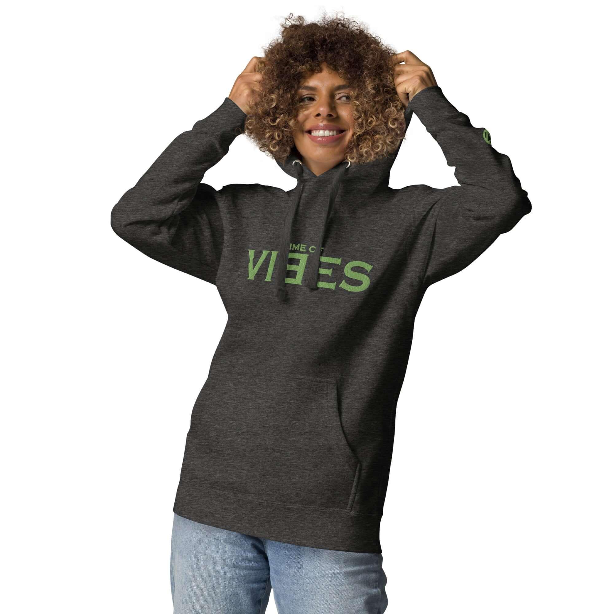 VIBES Hoodie TOV (Grau/Grün) * Unisex - Time Of Vibes