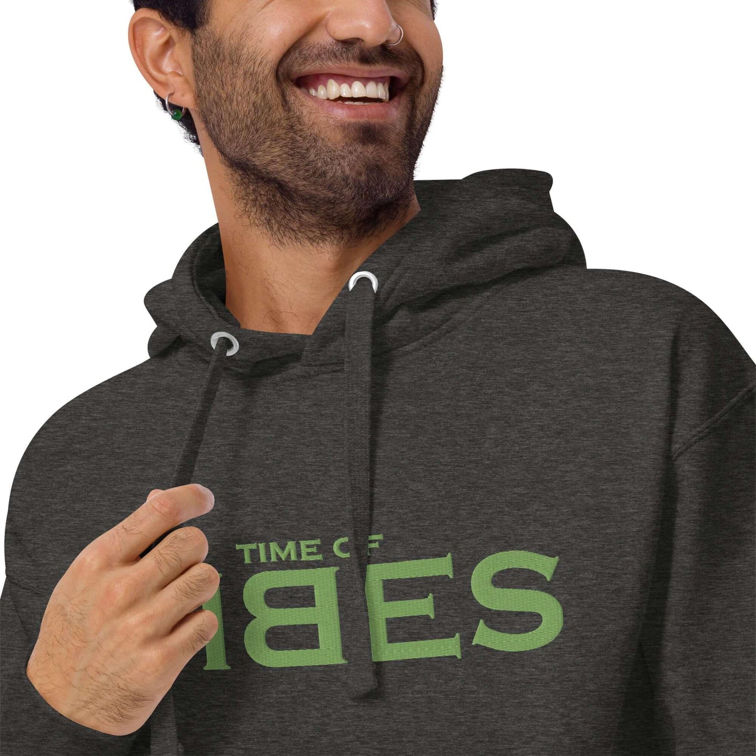 VIBES Hoodie TOV (Grau/Grün) * Unisex - Time Of Vibes