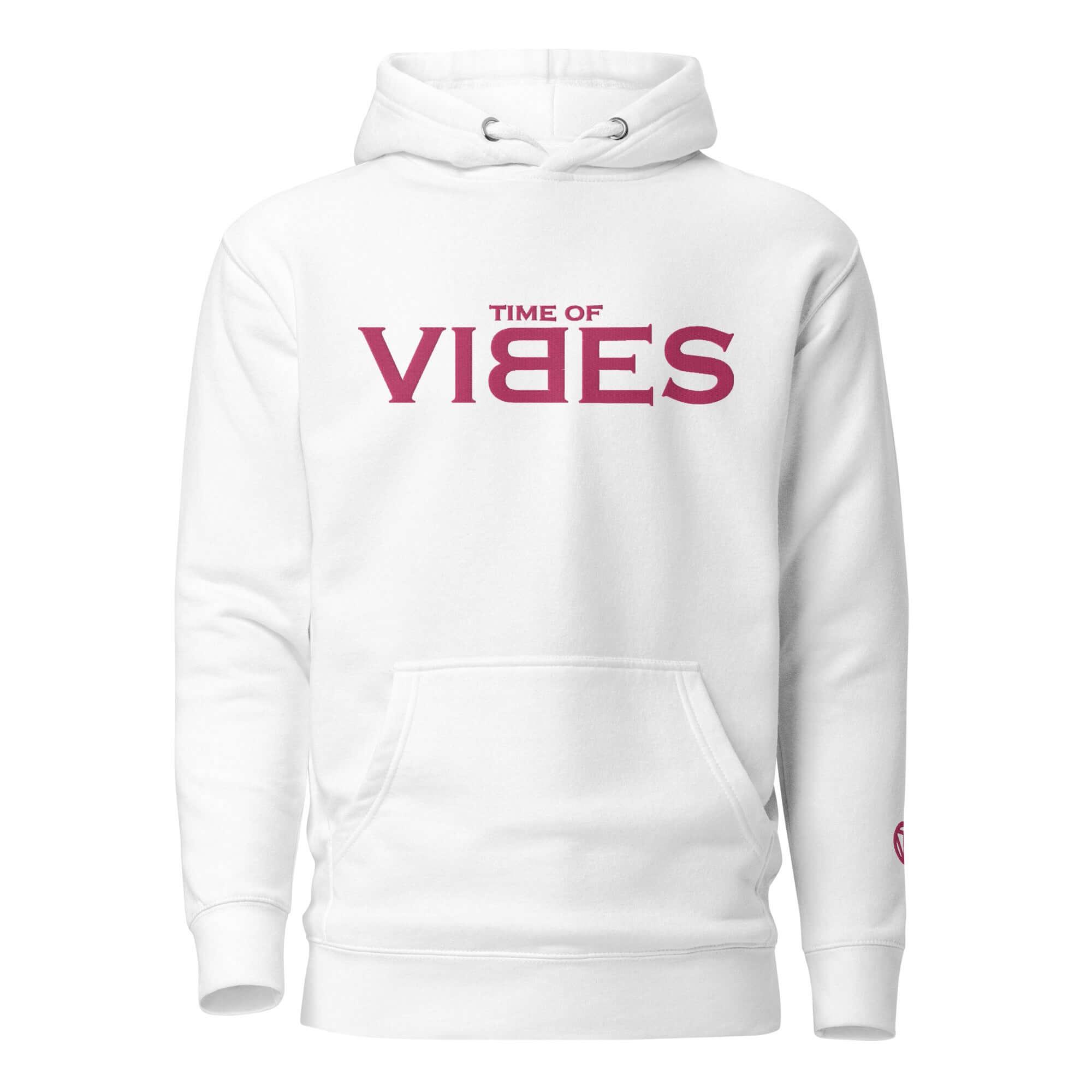 VIBES Hoodie TOV (Weiß/Pink) * Unisex - Time Of Vibes