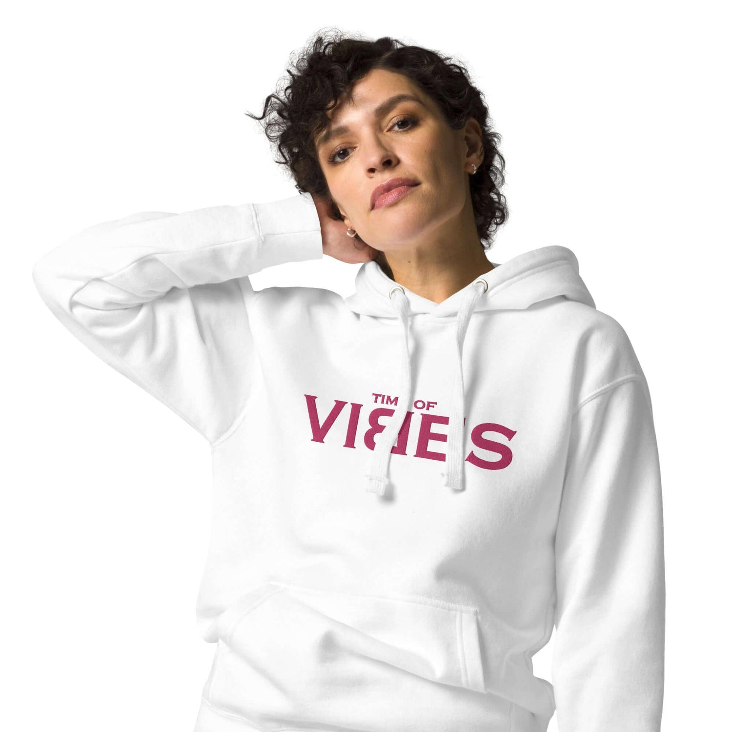 VIBES Hoodie TOV (Weiß/Pink) * Unisex - Time Of Vibes