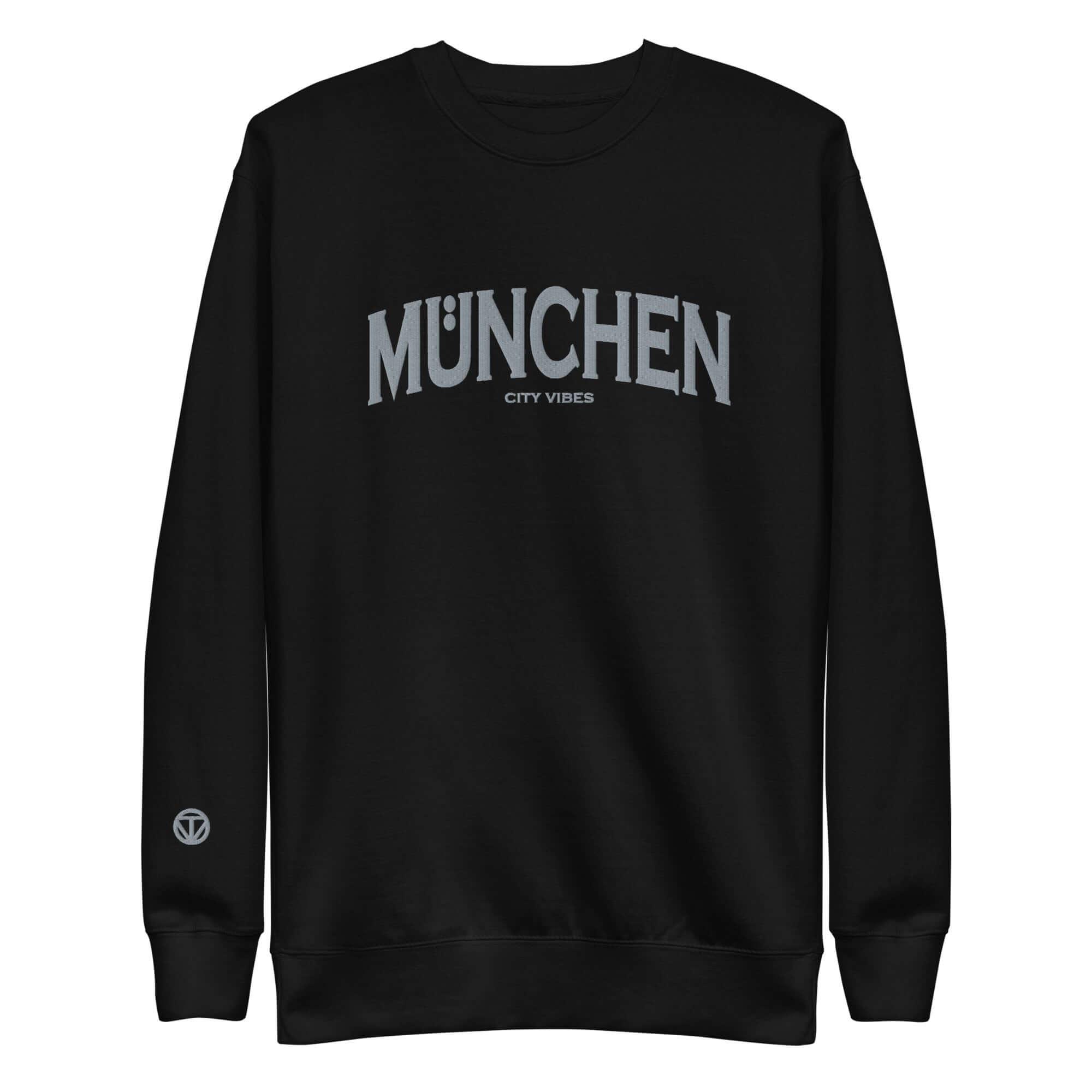 VIBES Premium Sweatshirt City | MÜNCHEN (Schwarz/Grau) * Unisex - Time Of Vibes