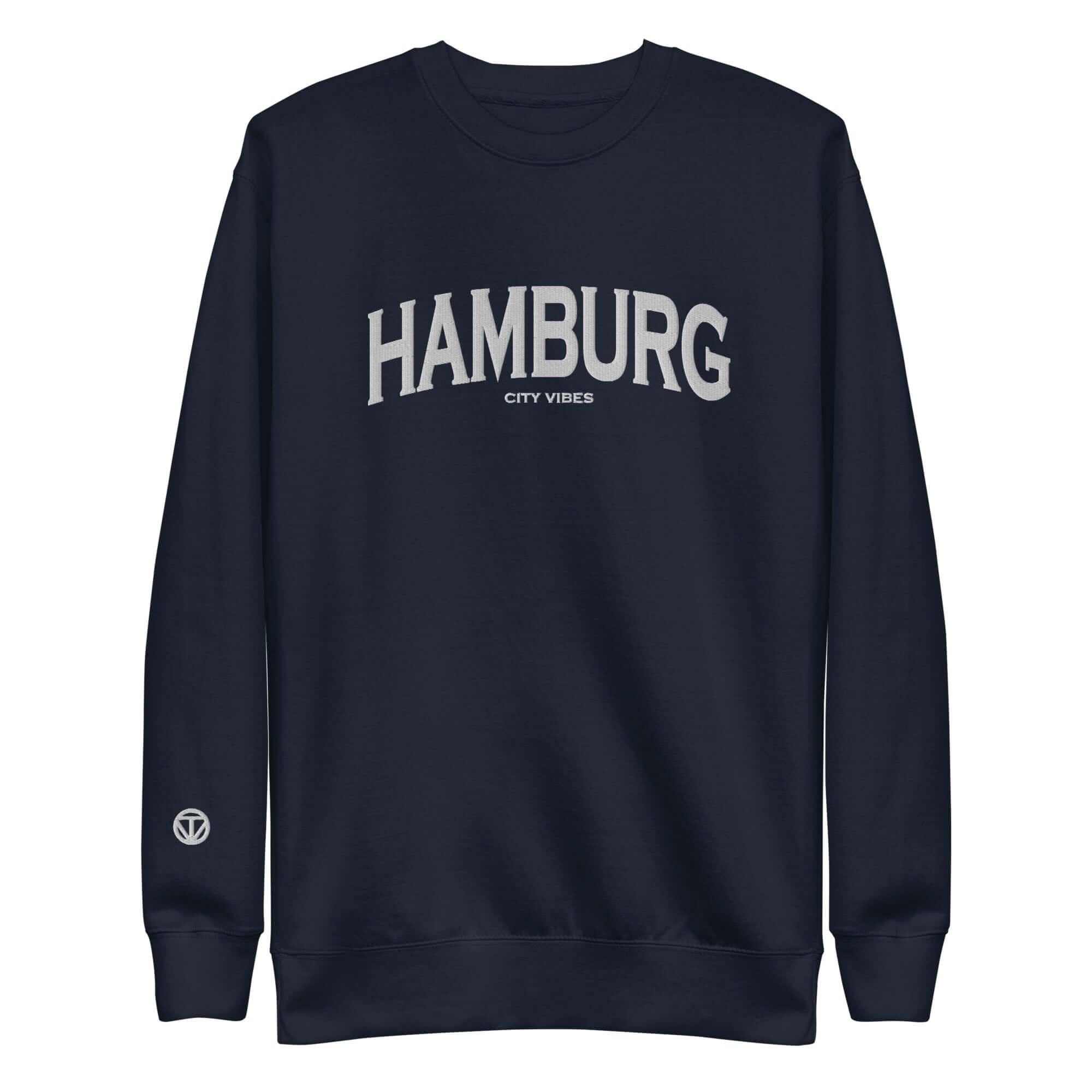 VIBES Premium Sweatshirt City | HAMBURG (Blau/Grau) * Unisex - Time Of Vibes