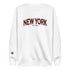 VIBES Premium Sweatshirt City | NEW YORK (Weiß/Braun) * Unisex - Time Of Vibes