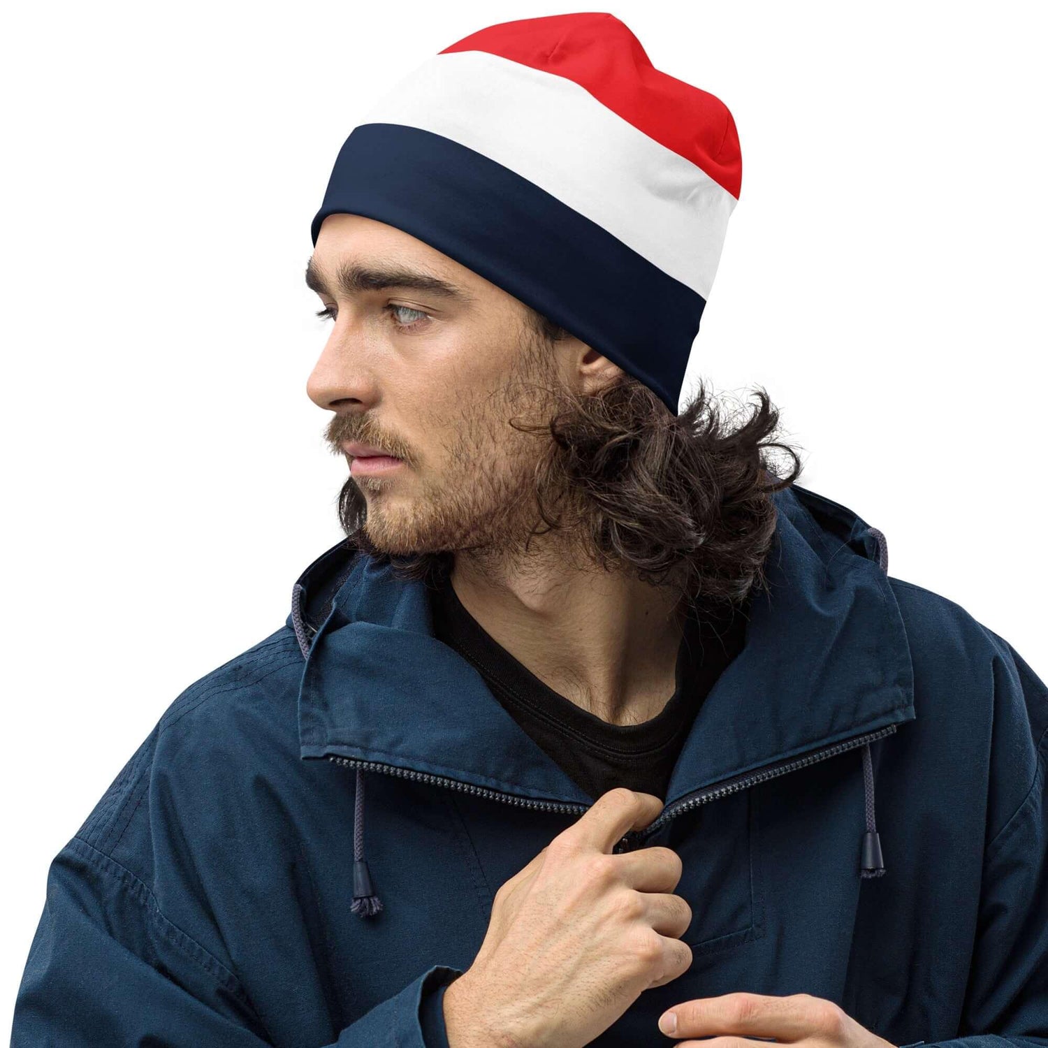 VIBES Beanie Unisex | MODERN (Blau/Weiß/Rot) - Time Of Vibes