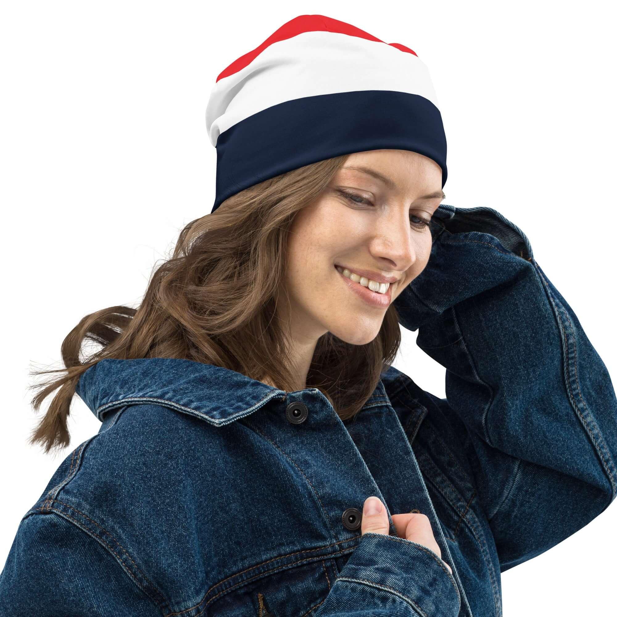 VIBES Beanie Unisex | MODERN (Blau/Weiß/Rot) - Time Of Vibes