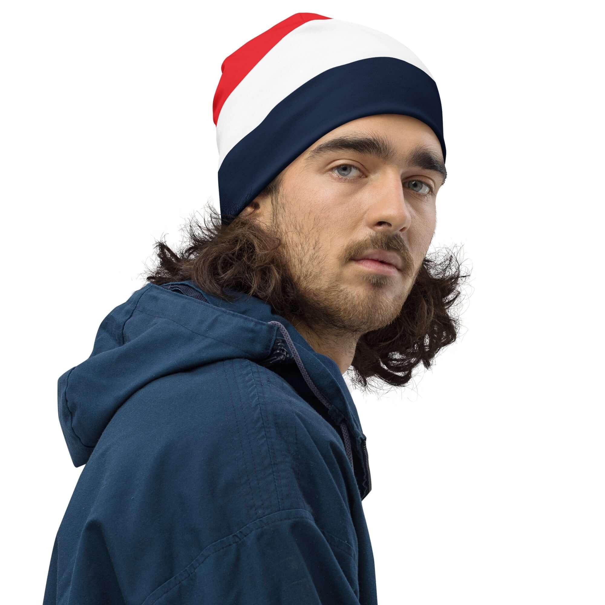 VIBES Beanie Unisex | MODERN (Blau/Weiß/Rot) - Time Of Vibes