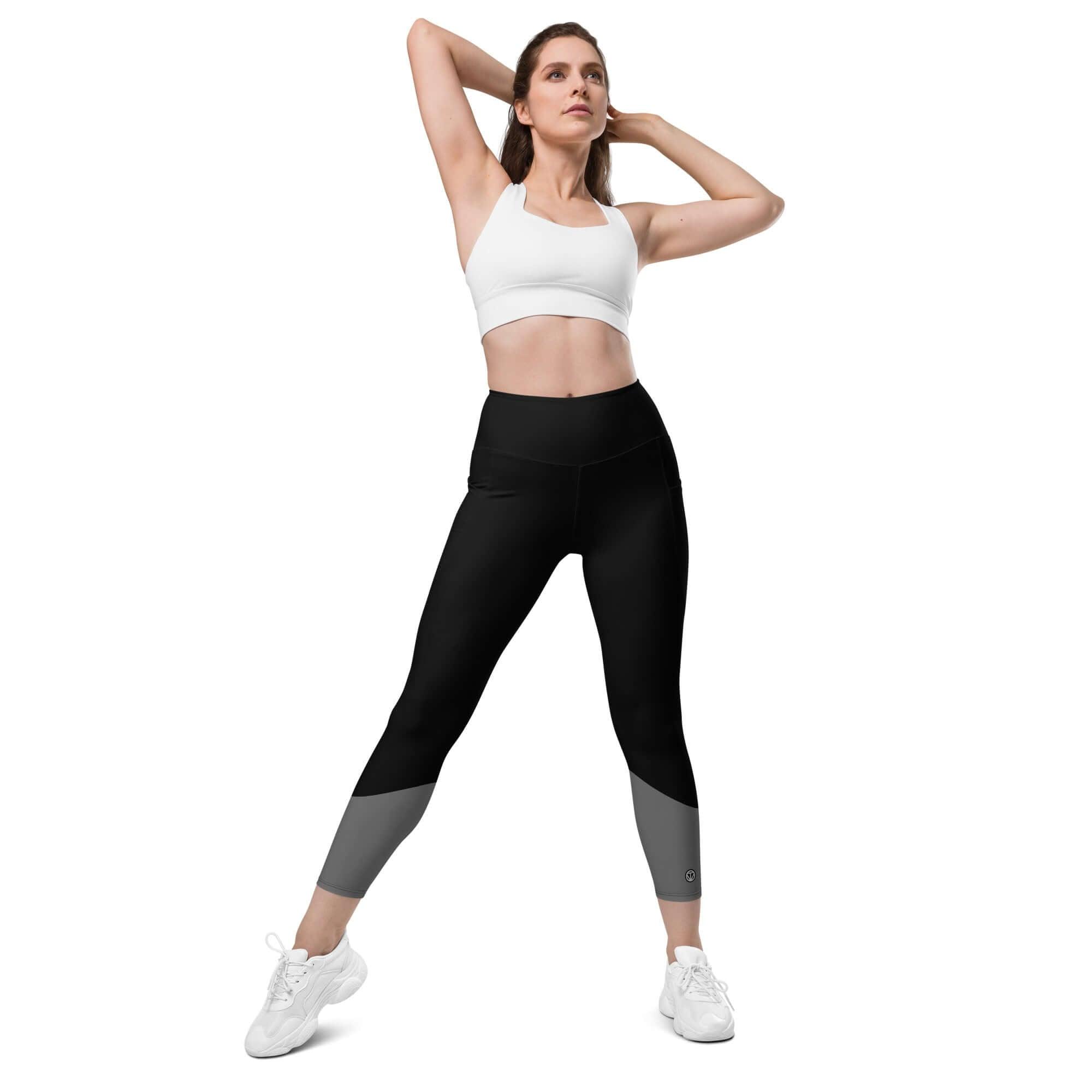 VIBES Leggings mit Taschen | ABSTRAKT (Schwarz) - Time Of Vibes