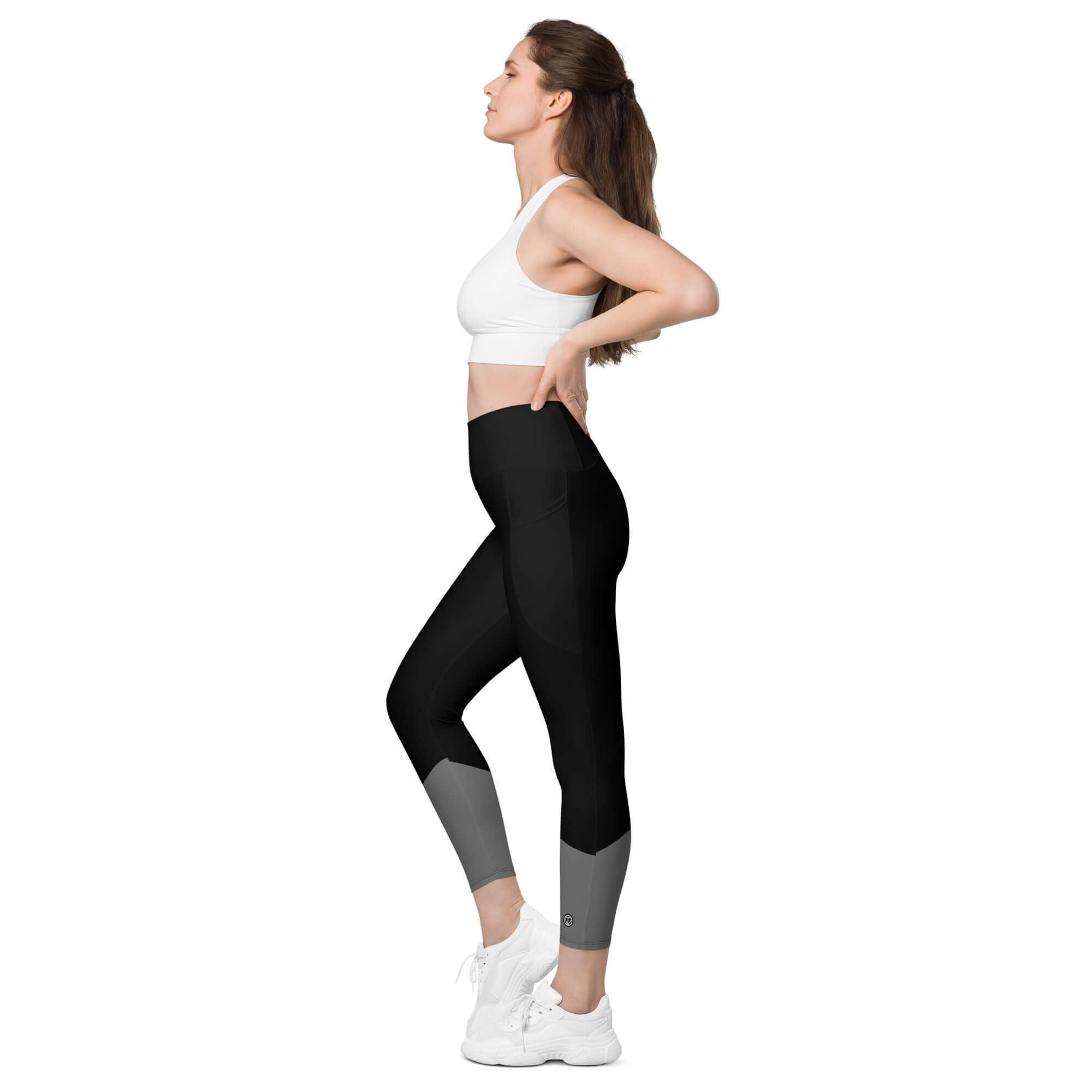 VIBES Leggings mit Taschen | ABSTRAKT (Schwarz) - Time Of Vibes