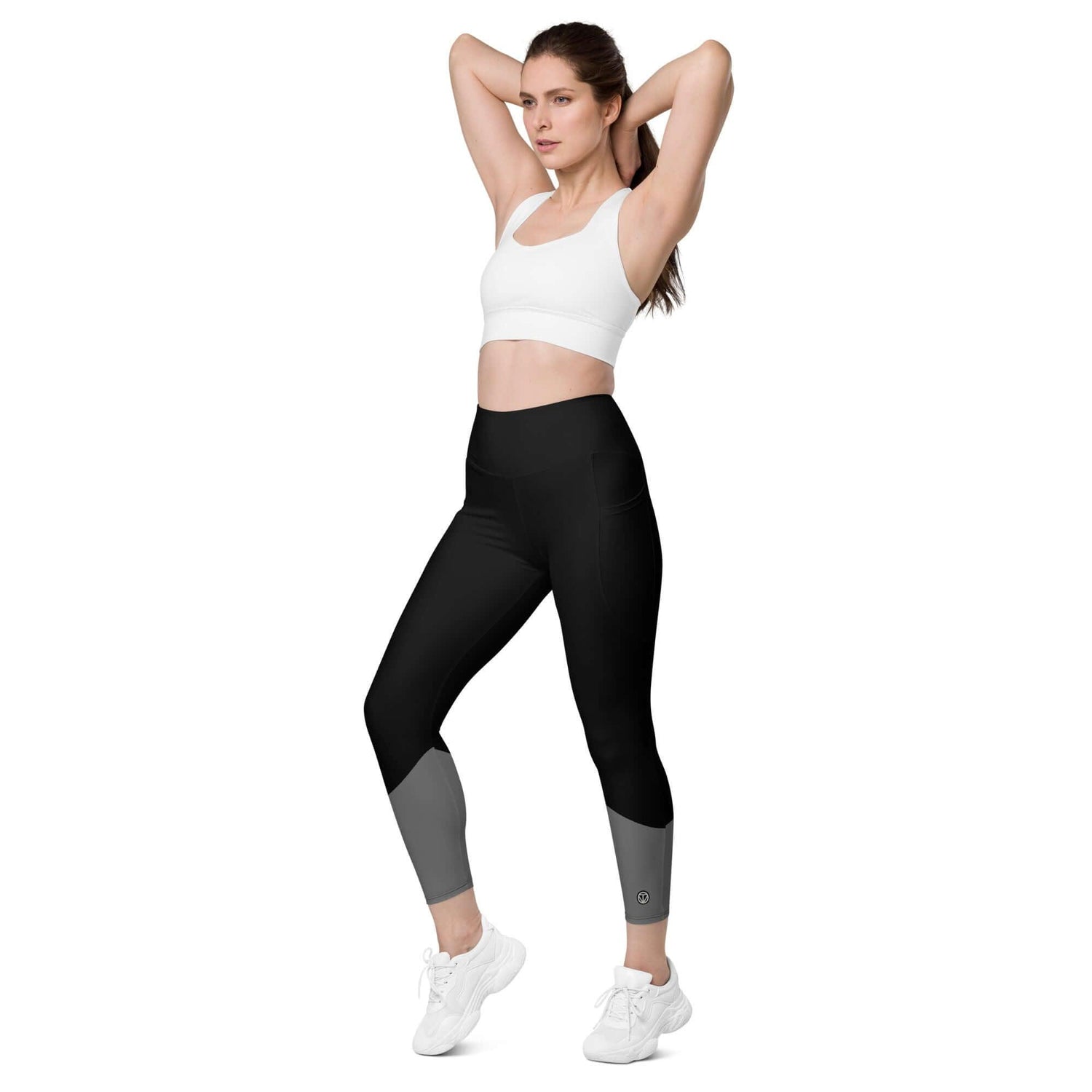 VIBES Leggings mit Taschen | ABSTRAKT (Schwarz) - Time Of Vibes