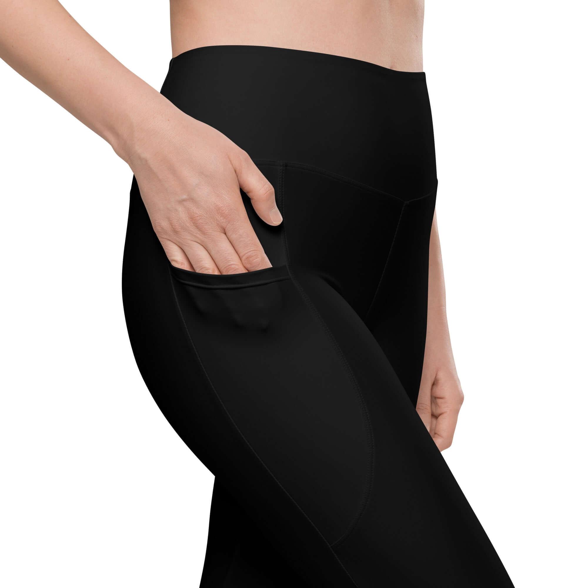 VIBES Leggings mit Taschen | ABSTRAKT (Schwarz) - Time Of Vibes