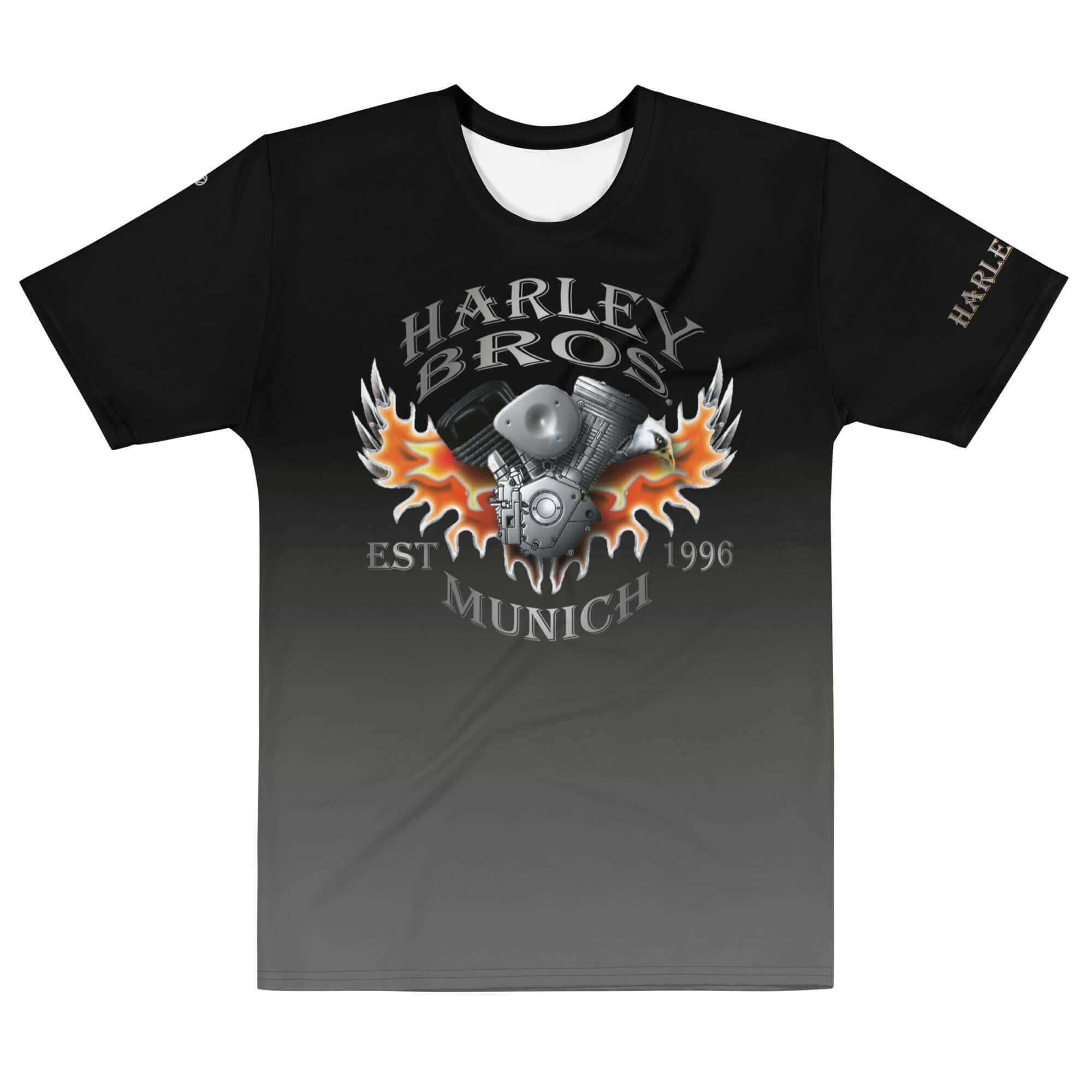 HARLEY BROS Herren Premium T-Shirt 23 (Schwarz/Grau) - Time Of Vibes