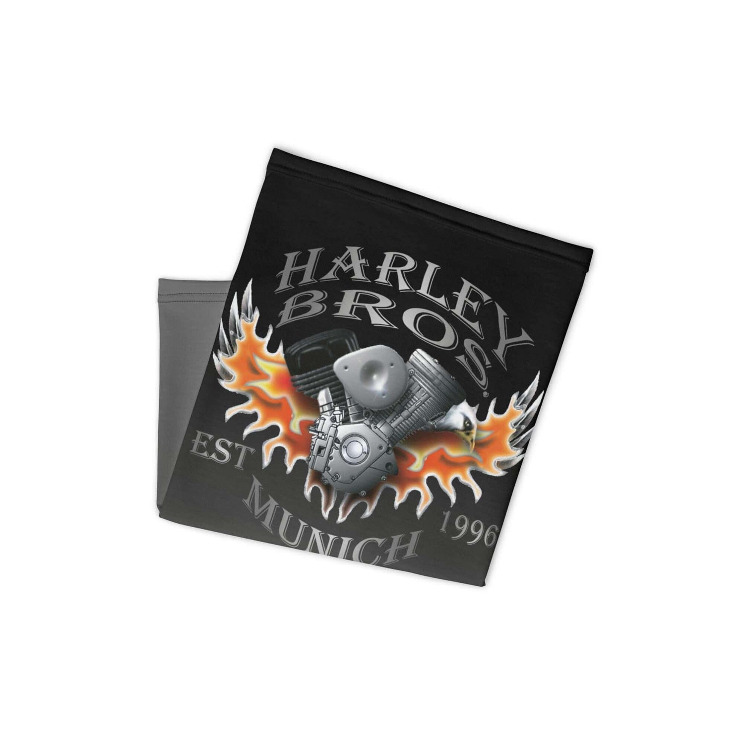 HARLEY BROS Bandana 23 (Schwarz/Grau) - Time Of Vibes