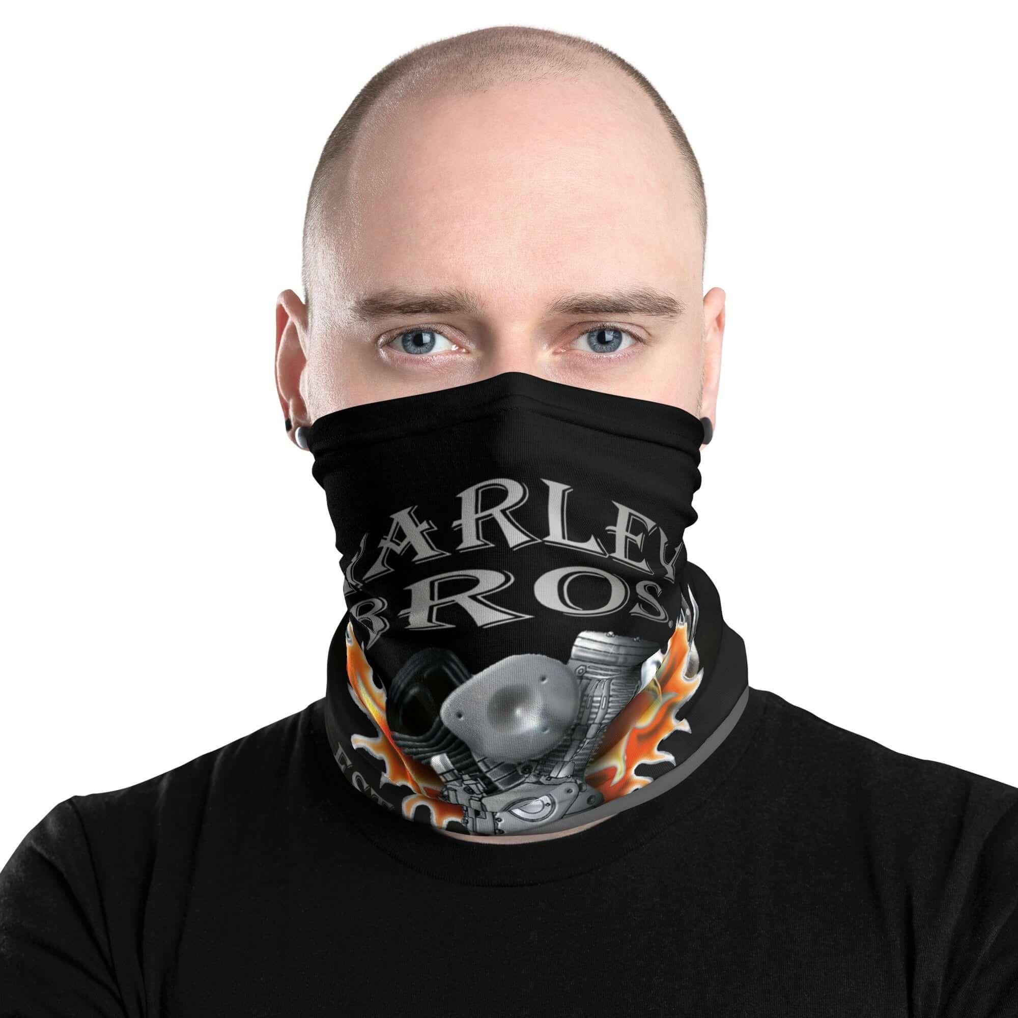 HARLEY BROS Bandana 23 (Schwarz/Grau) - Time Of Vibes