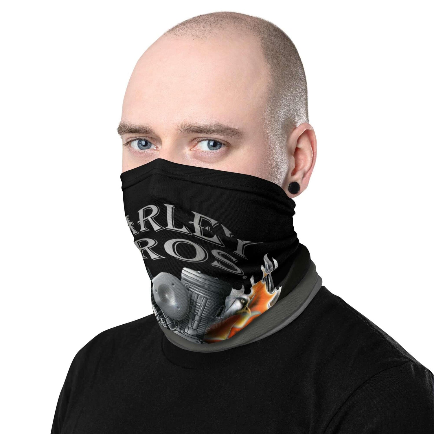HARLEY BROS Bandana 23 (Schwarz/Grau) - Time Of Vibes