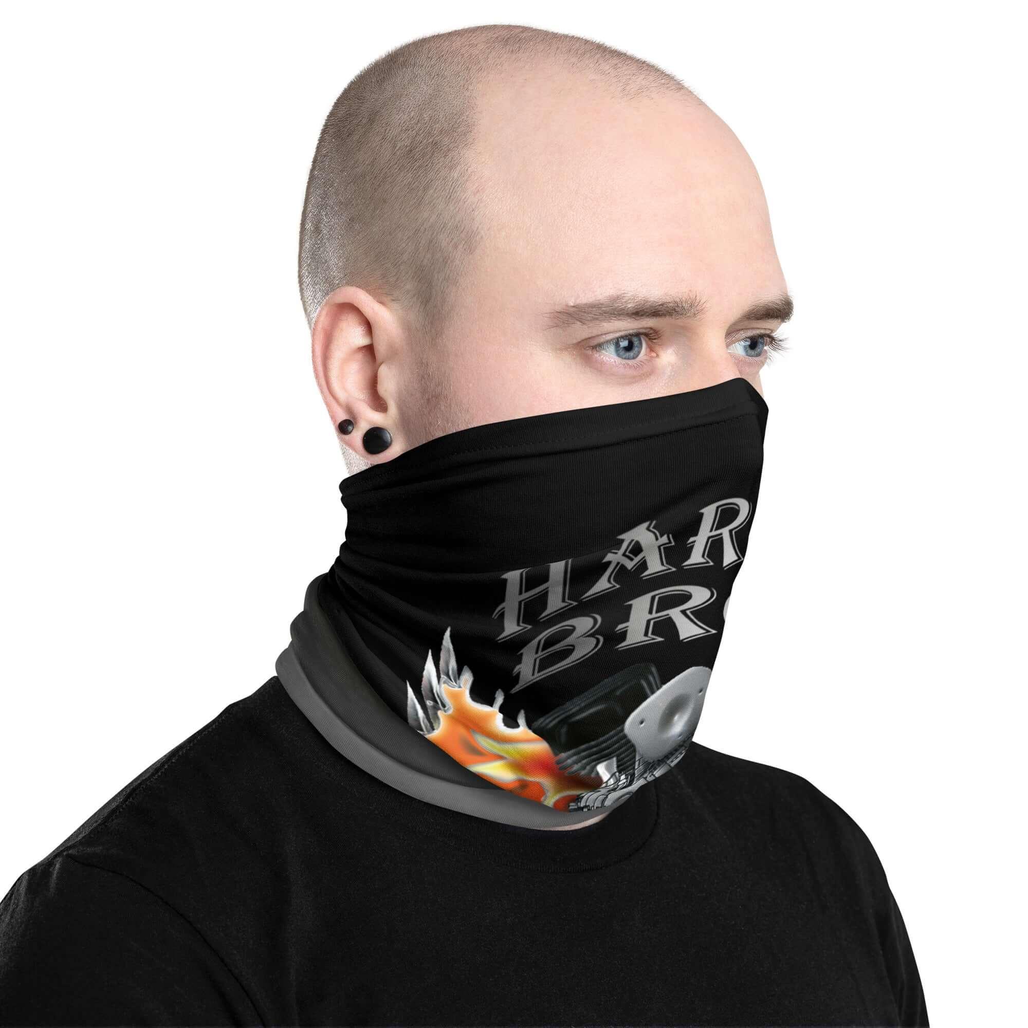HARLEY BROS Bandana 23 (Schwarz/Grau) - Time Of Vibes
