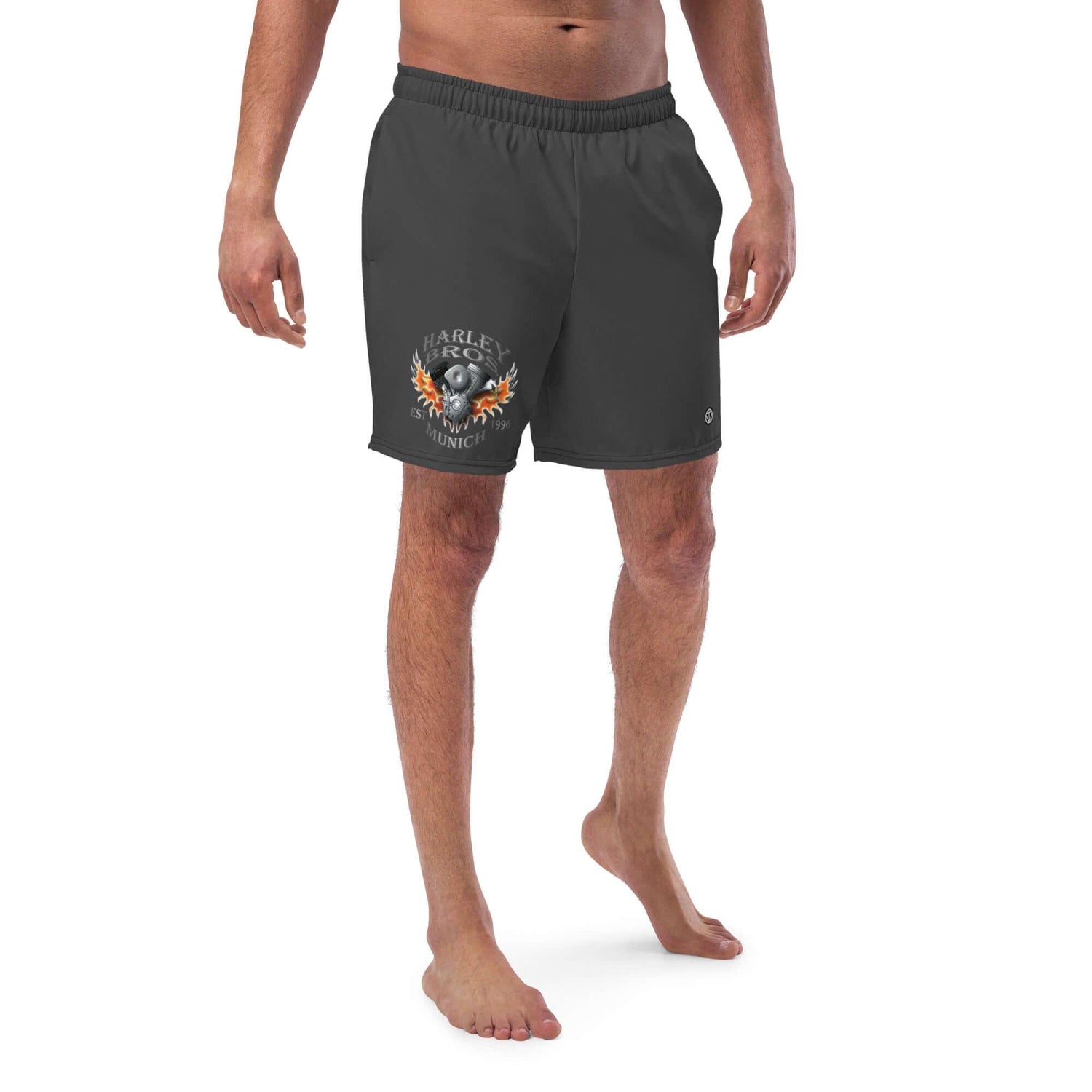 HARLEY BROS Herren Badehose 23 (Grau) - Time Of Vibes