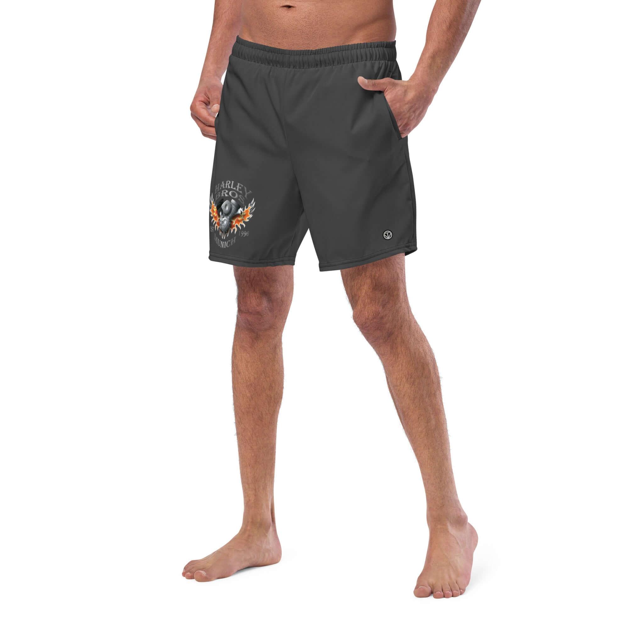 HARLEY BROS Herren Badehose 23 (Grau) - Time Of Vibes