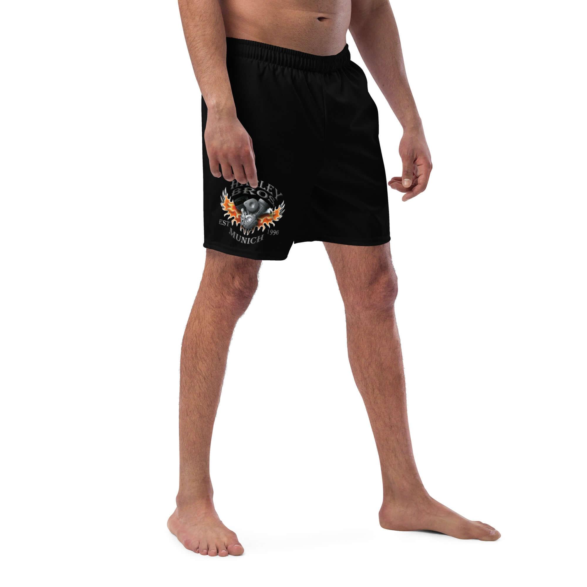 HARLEY BROS Herren Badehose 23 (Schwarz) - Time Of Vibes