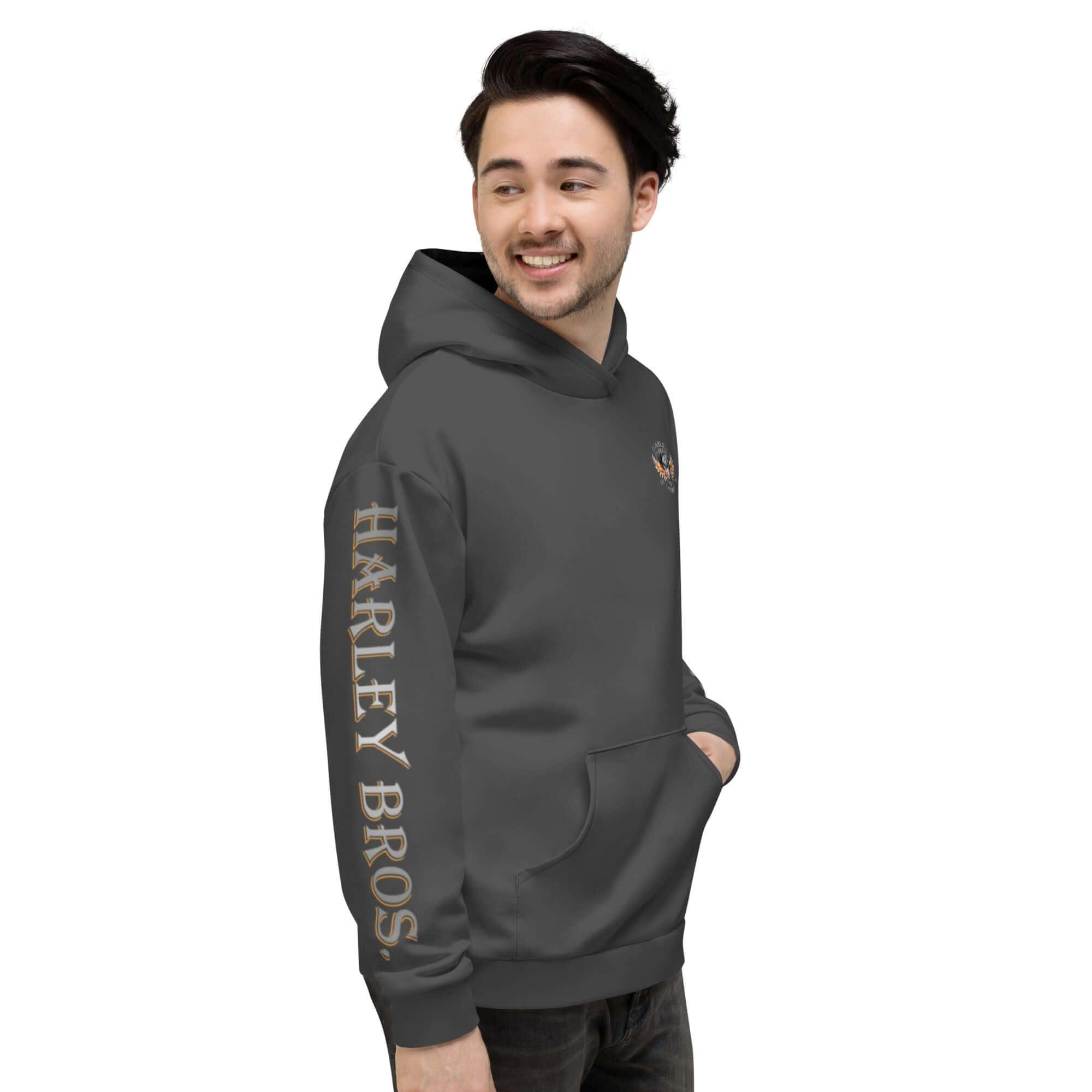 HARLEY BROS Premium Kapuzenpullover 23 Member (Dunkelgrau) - Time Of Vibes