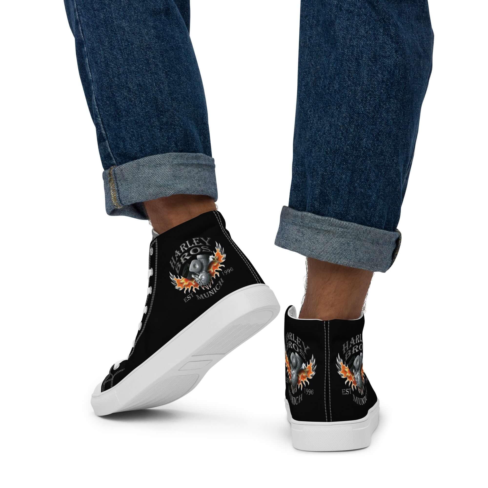 HARLEY BROS Herren High Sneaker 23 (Schwarz/Grau) - Time Of Vibes