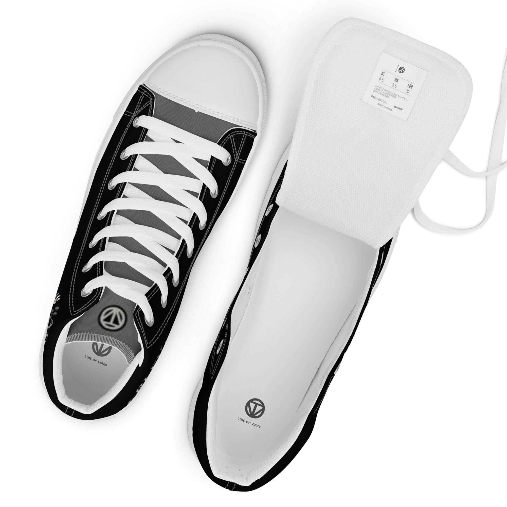 HARLEY BROS Herren High Sneaker 23 (Schwarz/Grau) - Time Of Vibes