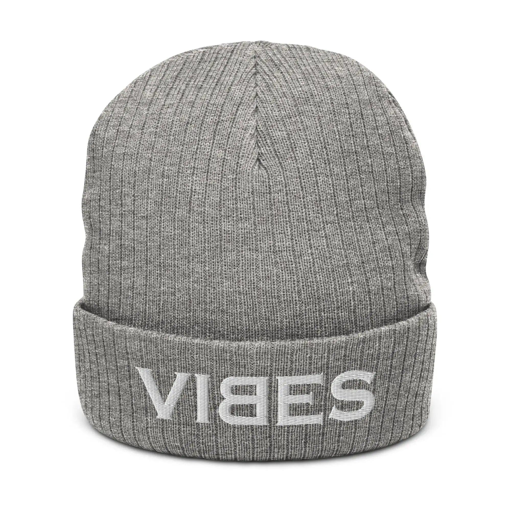 VIBES Beanie - Strickmütze Unisex (Grau/Grau) - Time Of Vibes