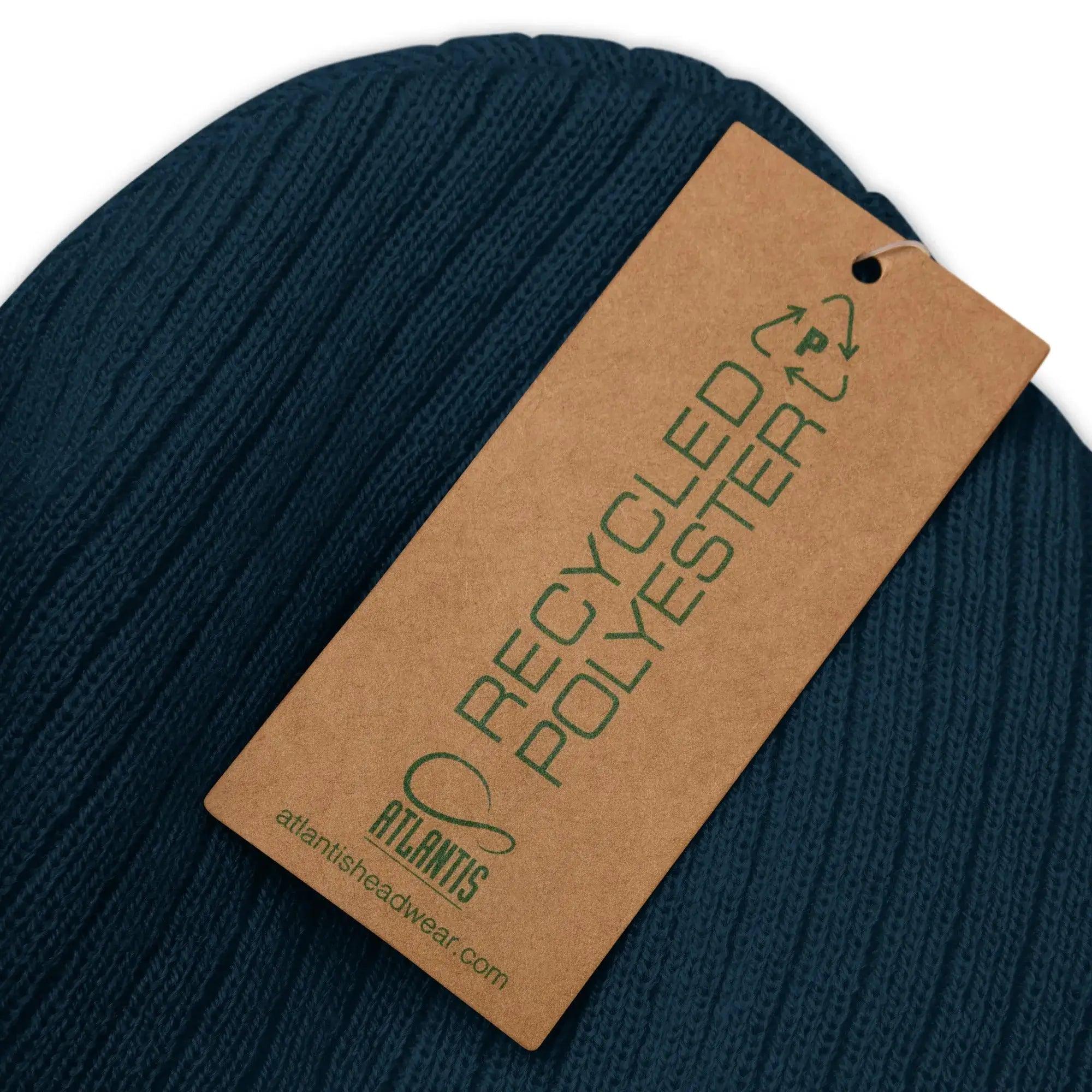 VIBES Beanie - Strickmütze Unisex (Dunkelblau/Grün) - Time Of Vibes