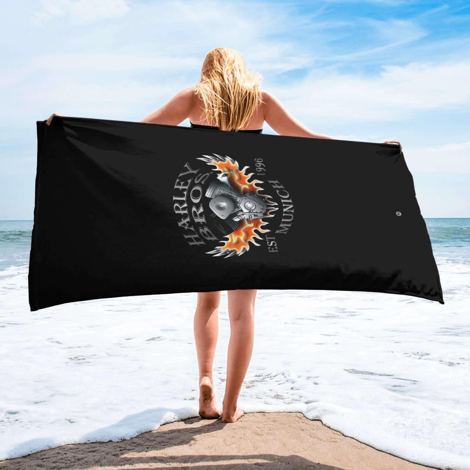HARLEY BROS Handtuch 23 (Schwarz) - Time Of Vibes
