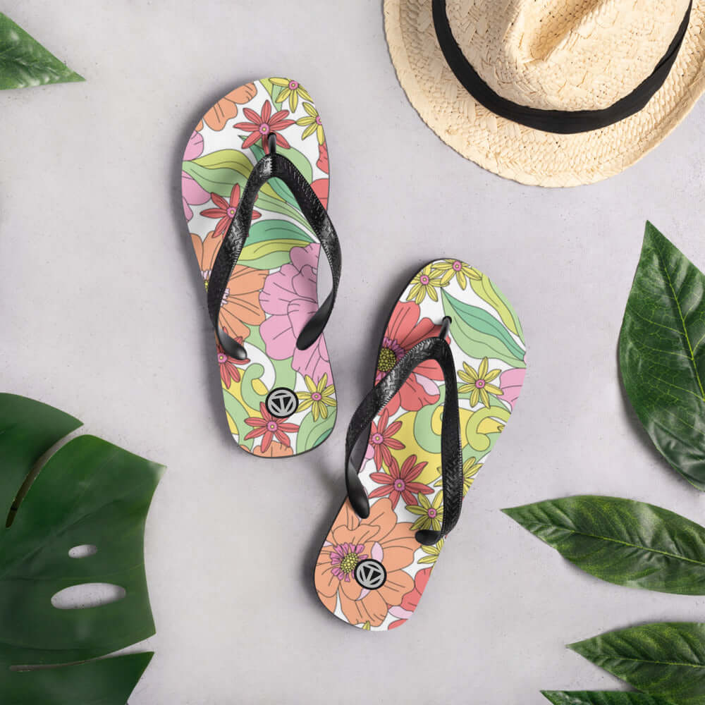 TIME OF VIBES TOV Flip-Flops FLOWERPOWER - €25,00