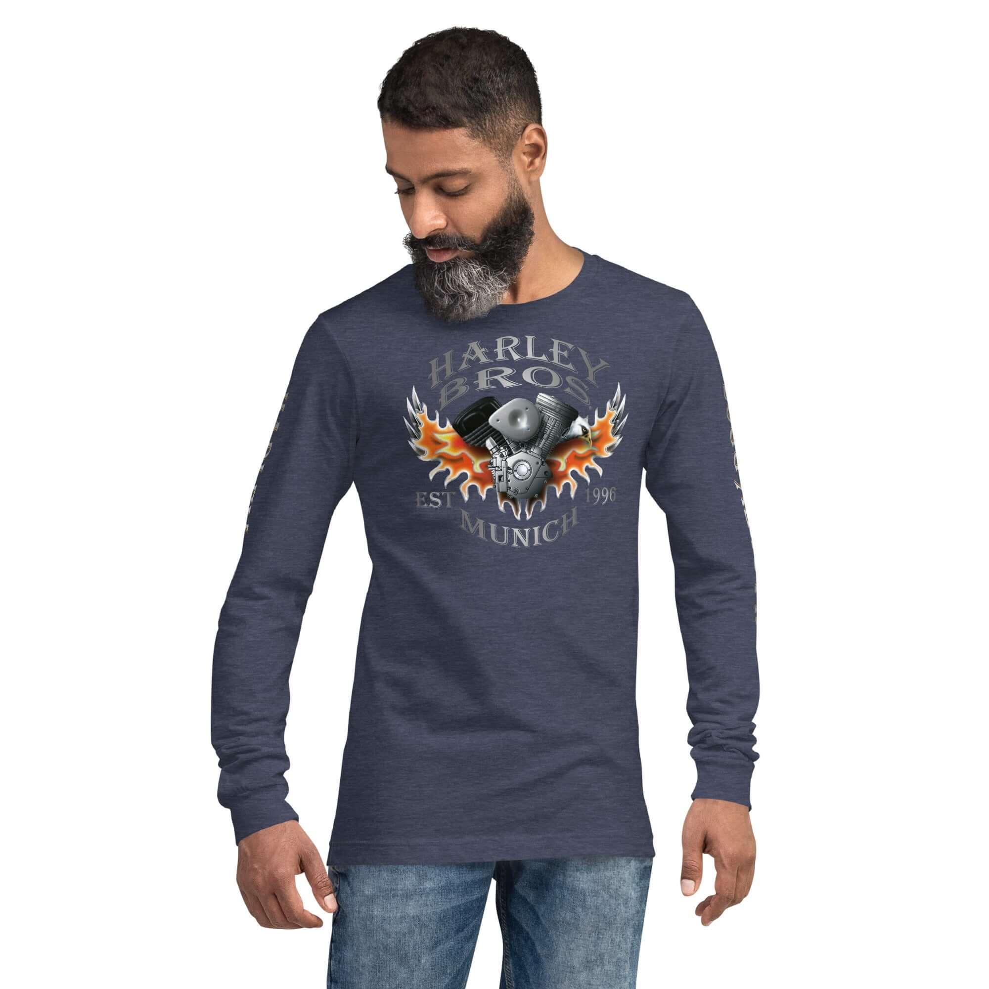HARLEY BROS Langarm T-Shirt (viele Farben) - Time Of Vibes