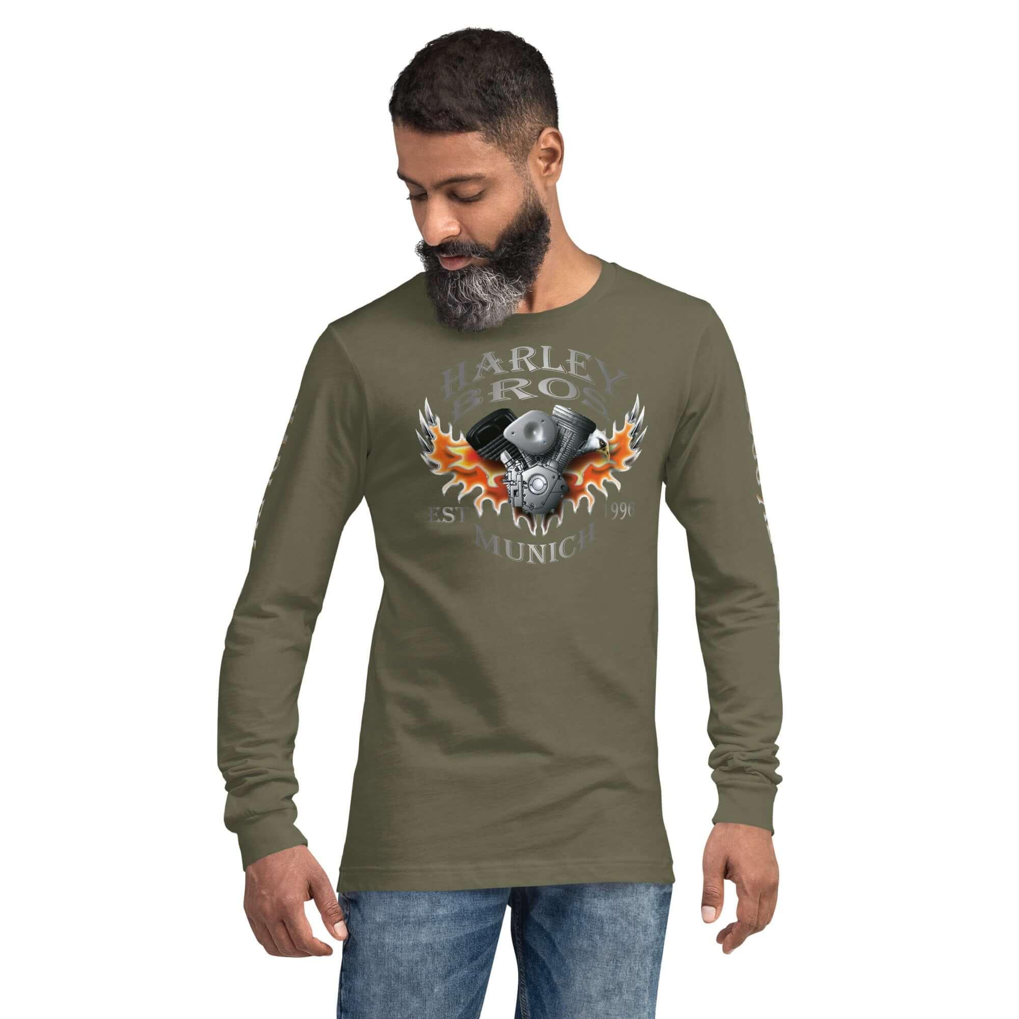 HARLEY BROS Langarm T-Shirt (viele Farben) - Time Of Vibes