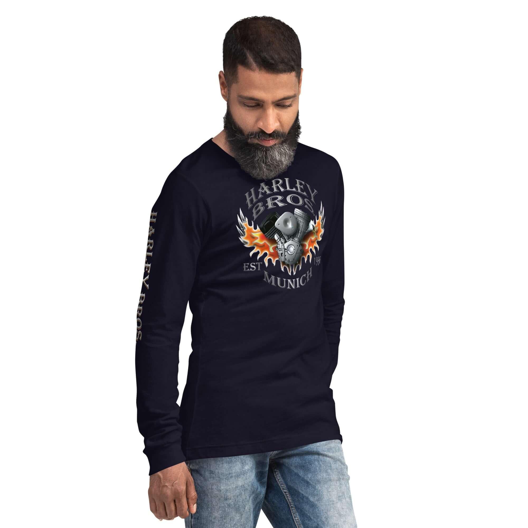 HARLEY BROS Langarm T-Shirt (viele Farben) - Time Of Vibes