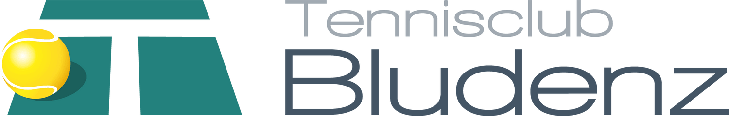 Logo Tennisclub Bludenz mit gelbem Tennisball und modernem Schriftzug