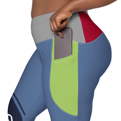TOV Damen Leggins mit Taschen - Komplett bedrucken und individualisieren - Tasche - Time Of Vibes