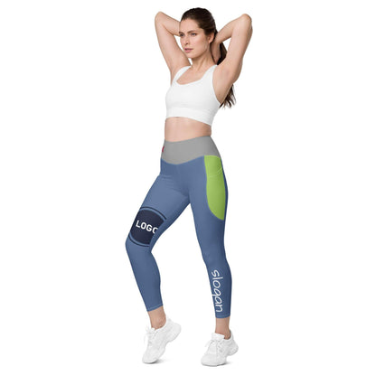 TOV Damen Leggins mit Taschen - Komplett bedrucken und individualisieren - Model - Time Of Vibes
