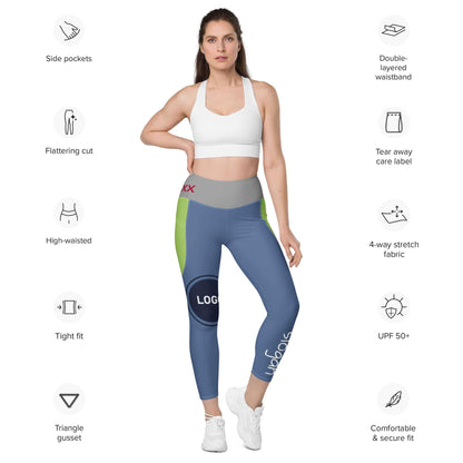 TOV Damen Leggins mit Taschen - Komplett bedrucken und individualisieren - Features - Time Of Vibes