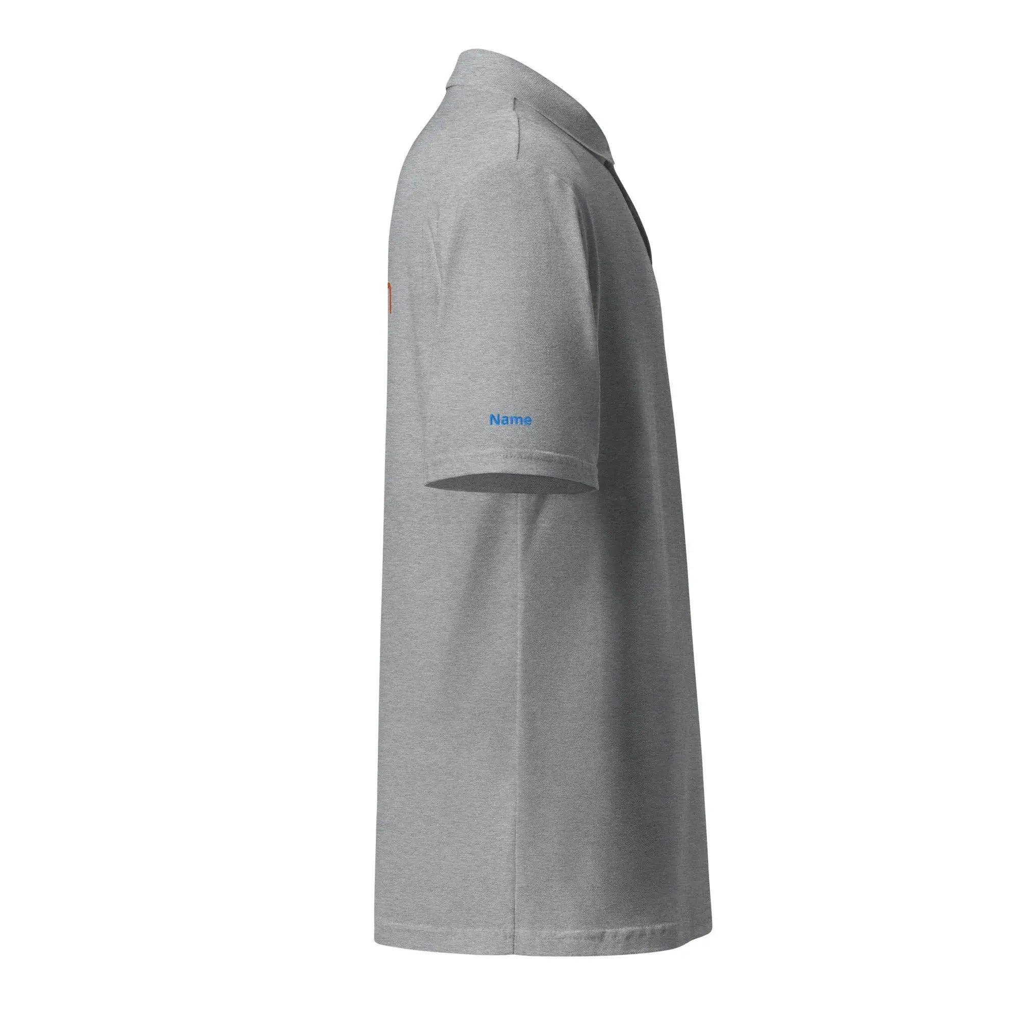 TOV Polo Shirt bedrucken - besticken Herren - Hellgrau Ärmel - Time Of Vibes