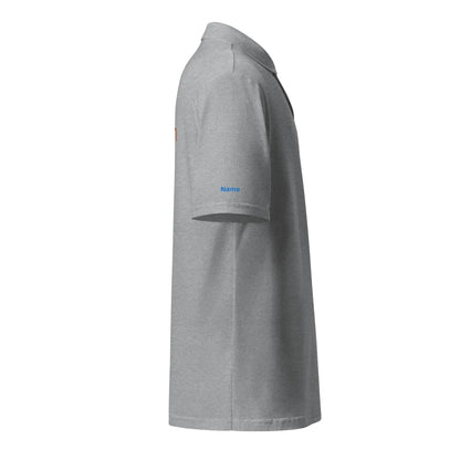 TOV Polo Shirt bedrucken - besticken Herren - Hellgrau Ärmel - Time Of Vibes