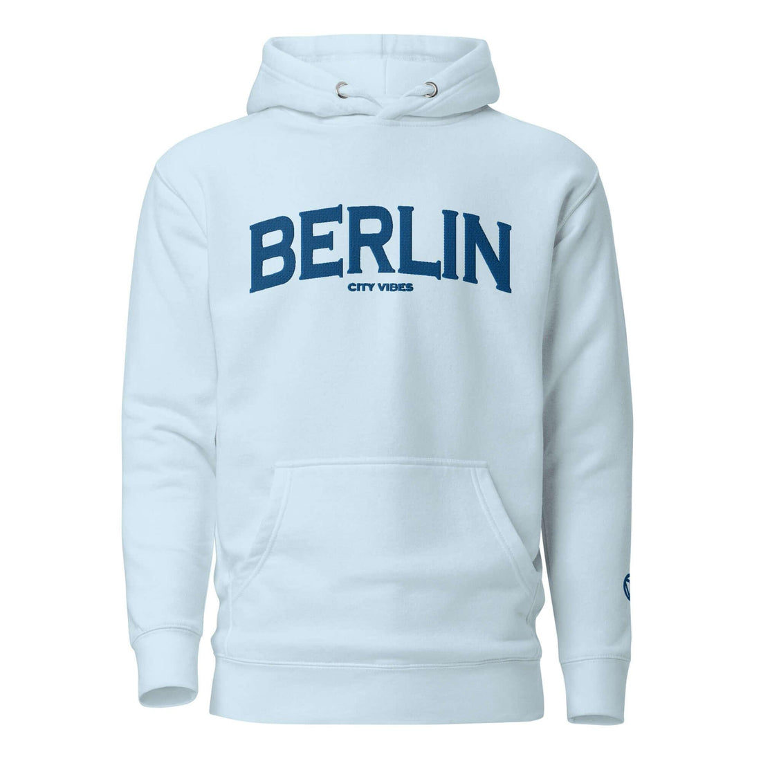 VIBES Hoodie Unisex | BERLIN bestickt (Blau/Blau) - Time Of Vibes