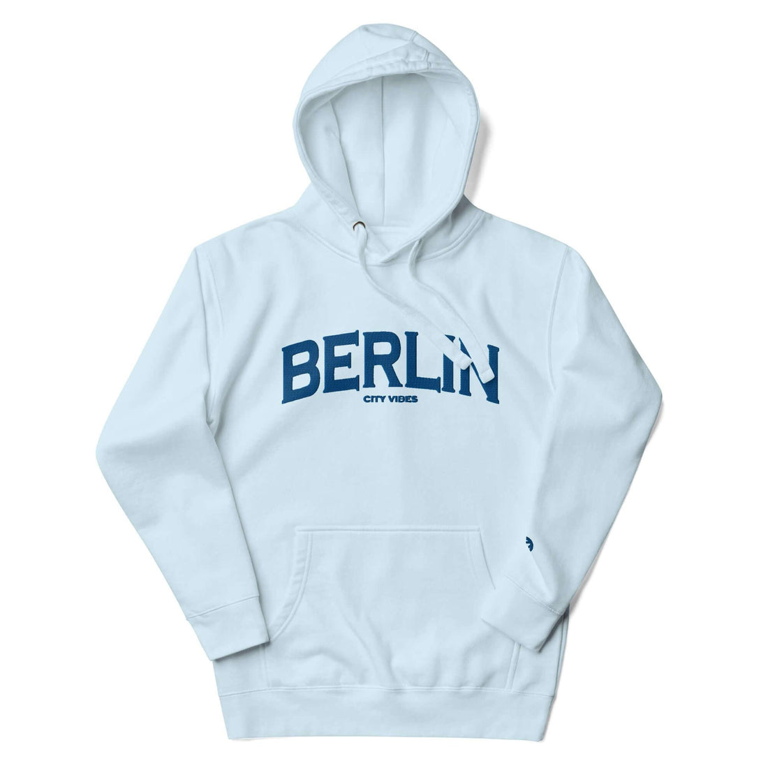 VIBES Hoodie Unisex | BERLIN bestickt (Blau/Blau) - Time Of Vibes