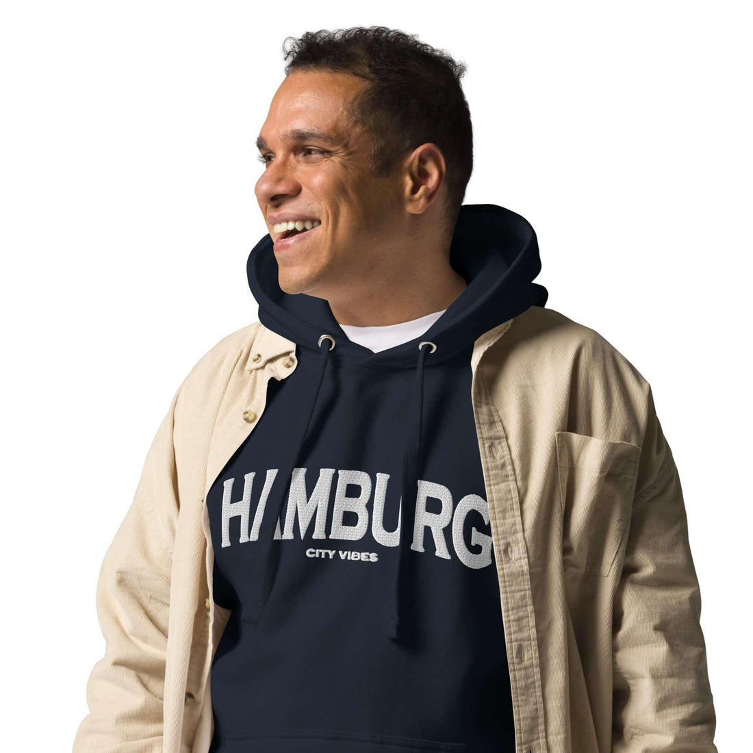 VIBES Hoodie City | HAMBURG (Blau/Weiß) * Unisex - Time Of Vibes