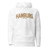 VIBES Hoodie Unisex | HAMBURG bestickt (Weiß/Gold) - Time Of Vibes