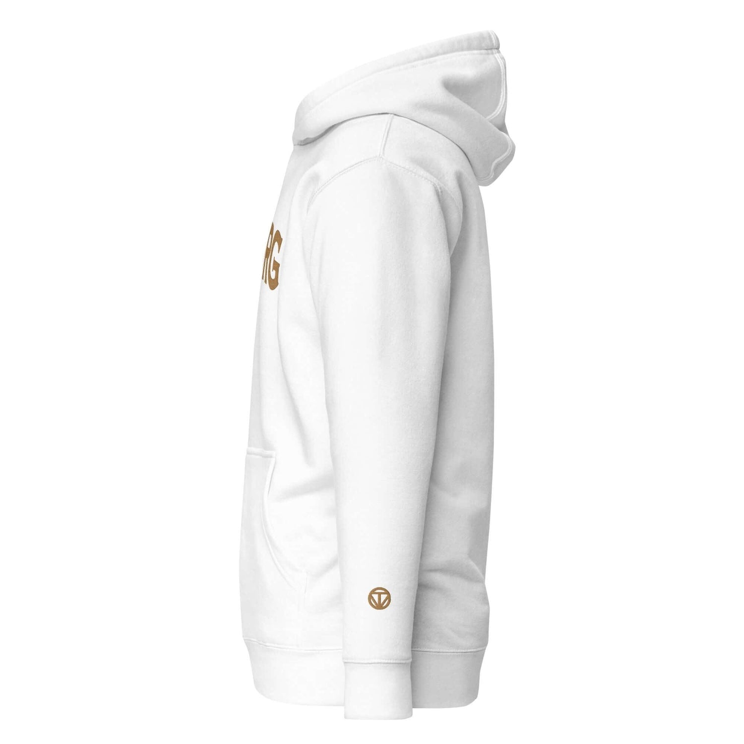 VIBES Hoodie Unisex | HAMBURG bestickt (Weiß/Gold) - Time Of Vibes