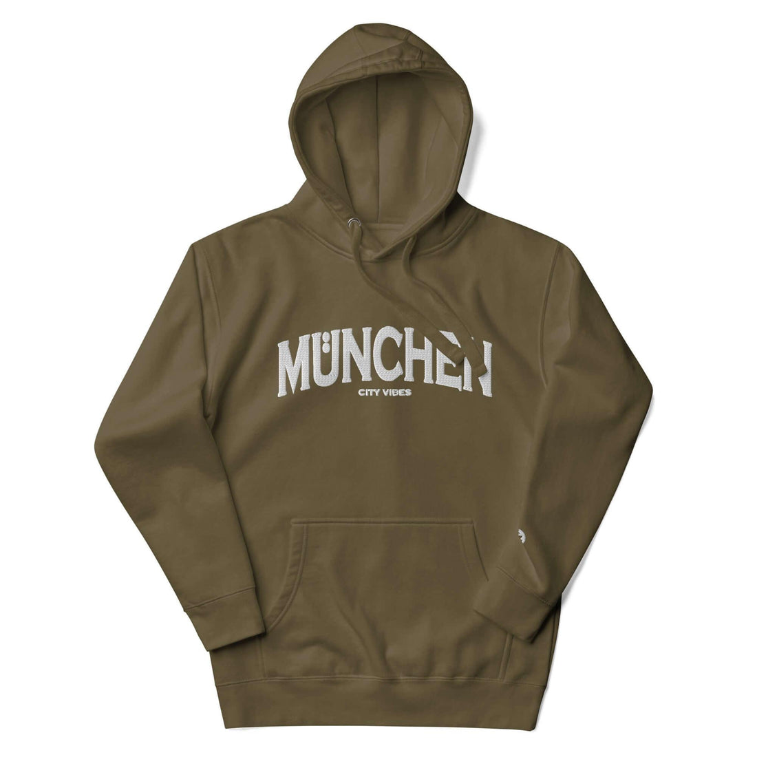 VIBES Hoodie Unisex | MÜNCHEN bestickt (Grün/Weiß) - Time Of Vibes