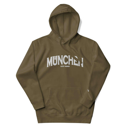 VIBES Hoodie Unisex | MÜNCHEN bestickt (Grün/Weiß) - Time Of Vibes