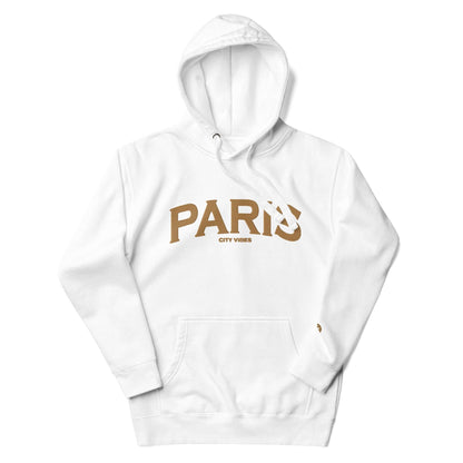 VIBES Hoodie Unisex | PARIS (Weiß/Gold) - Time Of Vibes